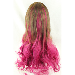 【kyouko假发】cos 日常lolita 长发大波浪 蜜橙色长卷发