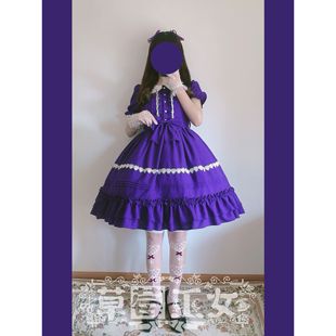 现货 草莓巫女Lolita裙原创设计娃娃领五色冰淇淋泡芙op公主裙