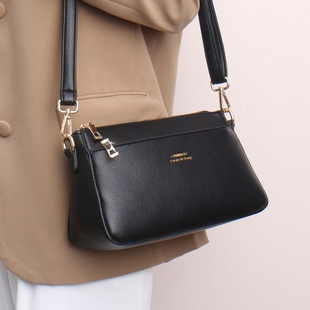 真皮质感女包2024新款 软皮中年妈妈包大容量牛皮手提腋下斜挎小包