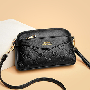 真皮小包女2025新款 春夏质感软皮中年妈妈包手腕包简约单肩斜挎包