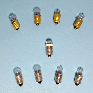 包邮30颗老式电筒用钨丝黄光灯泡 螺口白炽灯泡 教学实验小灯泡