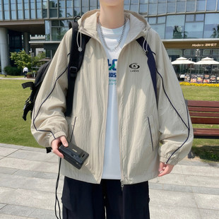 夏季速干冰丝防晒衣男款轻薄款透气钓鱼防晒服夏天青少年学生外套