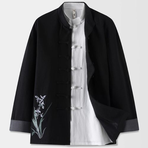 秋季中式复古改良棉麻上衣