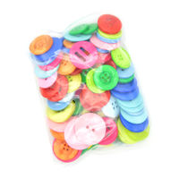Children's colorful resin button painting diy handmade material package, kindergarten decoration small twist button, button flower thumbnail 2