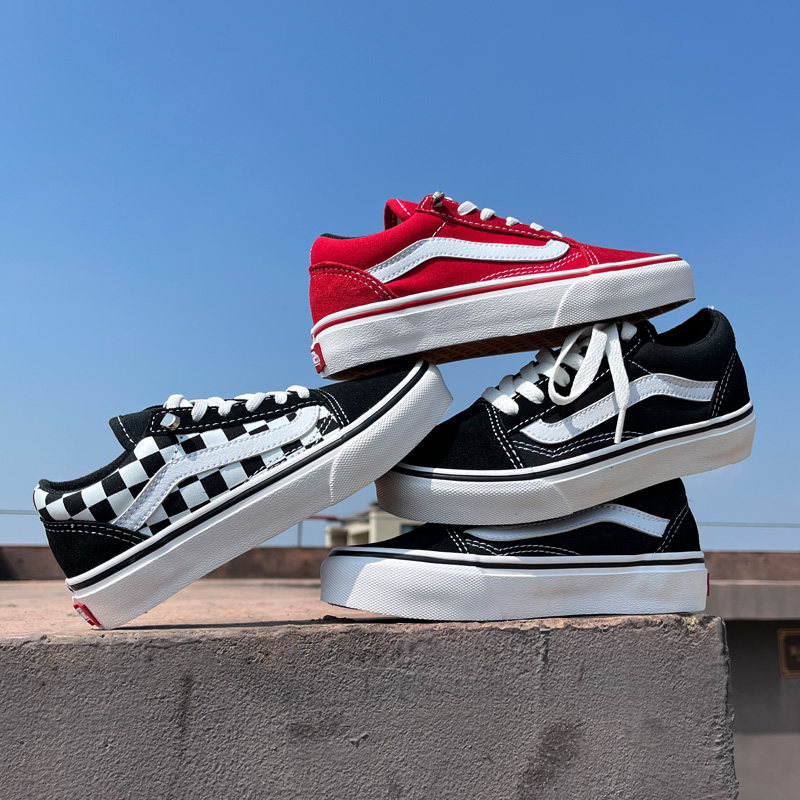 经典VS童鞋低帮松紧带板鞋男女街舞滑板鞋休闲鞋儿童学生鞋春秋潮