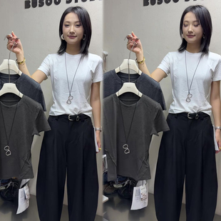 韩版净版洋气短袖T恤女2026夏季新款遮肉显瘦百搭网红同款半袖潮
