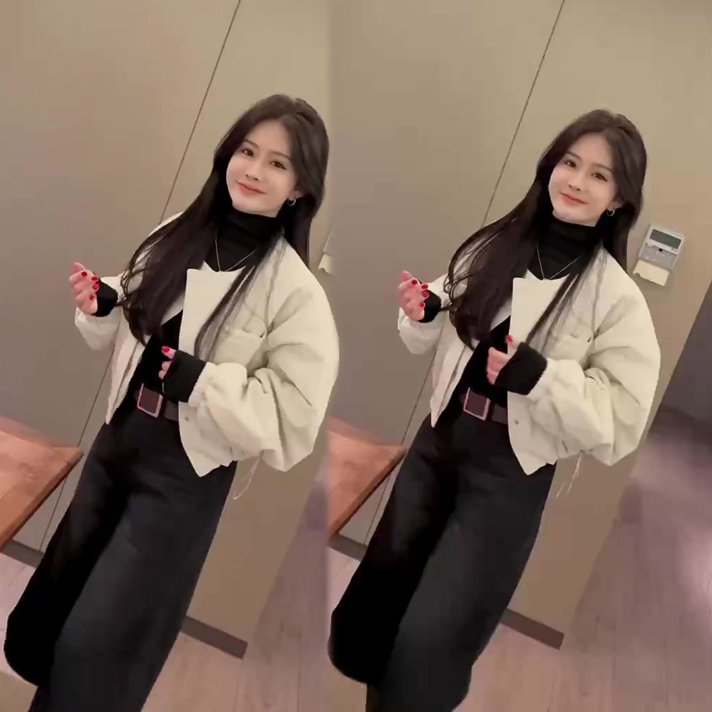 冬季新款薄棉外套女短款外衣