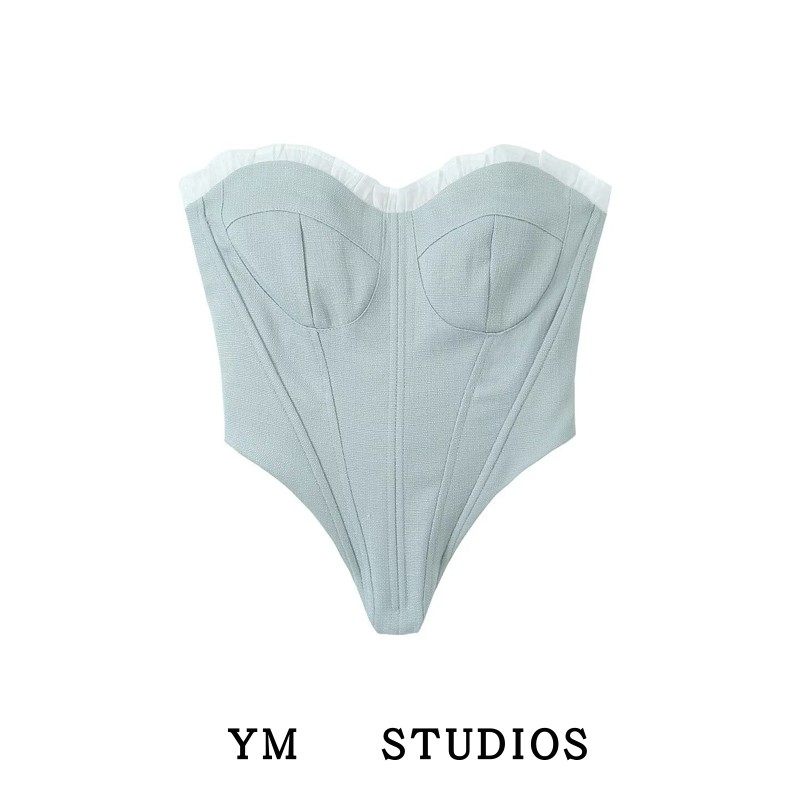 【包邮】制服诱惑芭蕾风鱼骨修身性感抹胸甜辣少女感胸型上衣打底,女装/女士精品,抹胸,淘宝优惠券,粉丝福利购,淘宝优惠卷