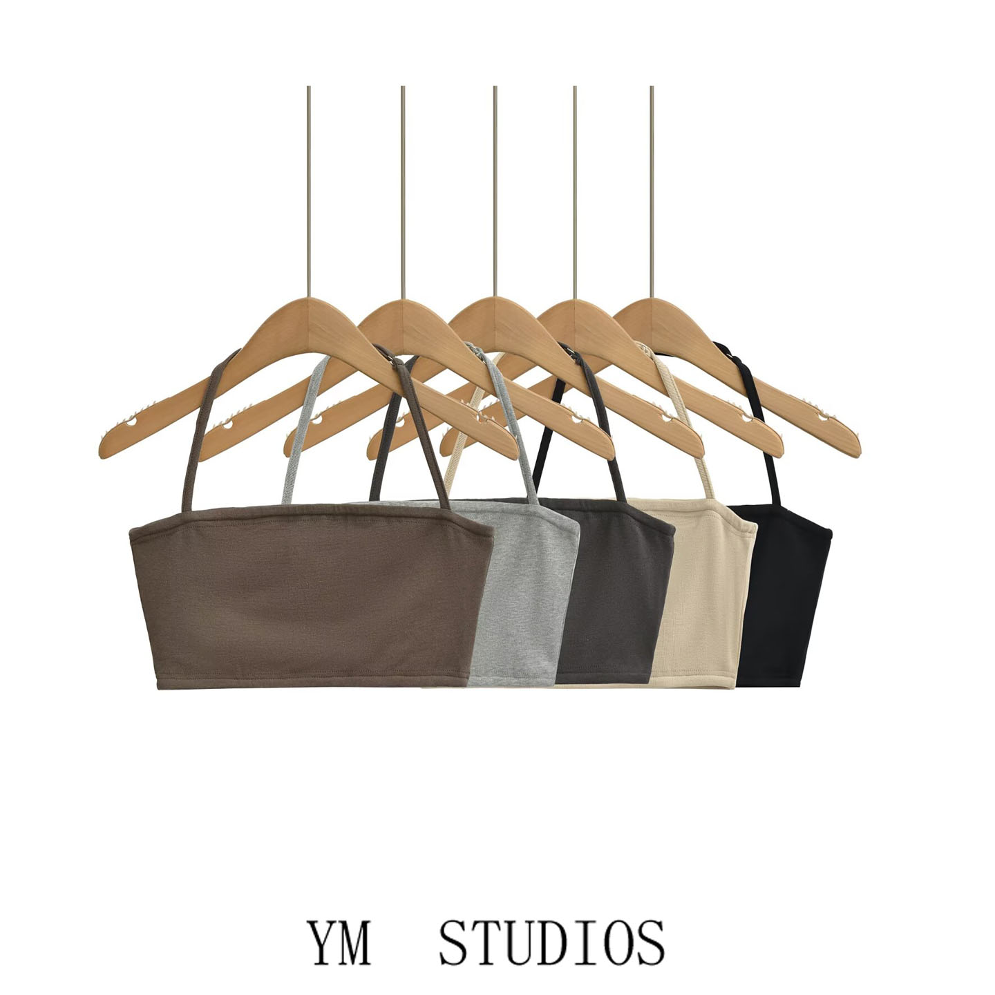 挂脖双层抹胸吊带女外穿内搭超