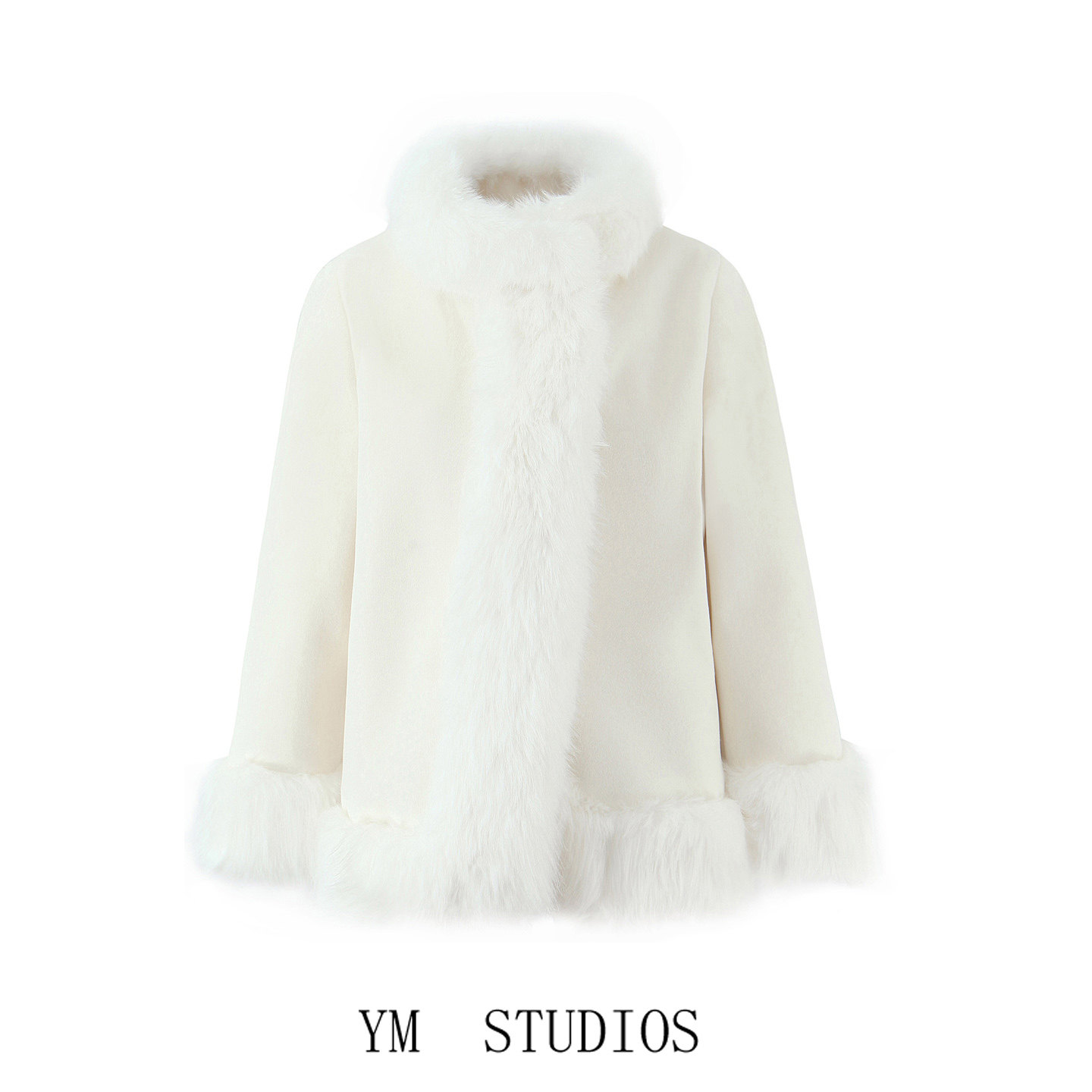 毛绒毛领女士毛呢外套温婉