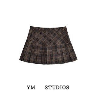 【包邮】复古校园风内带底裤防走光格纹百褶裙辣妹jk少女网球短裙