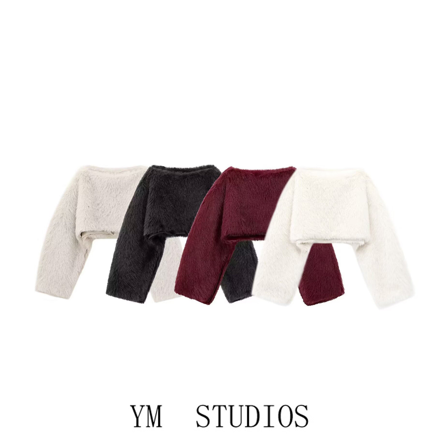 欧美女装   优雅范人造仿皮草效果短皮草外套开叉露腰卫衣外搭潮,女装/女士精品,皮草,淘宝优惠券,粉丝福利购,淘宝优惠卷