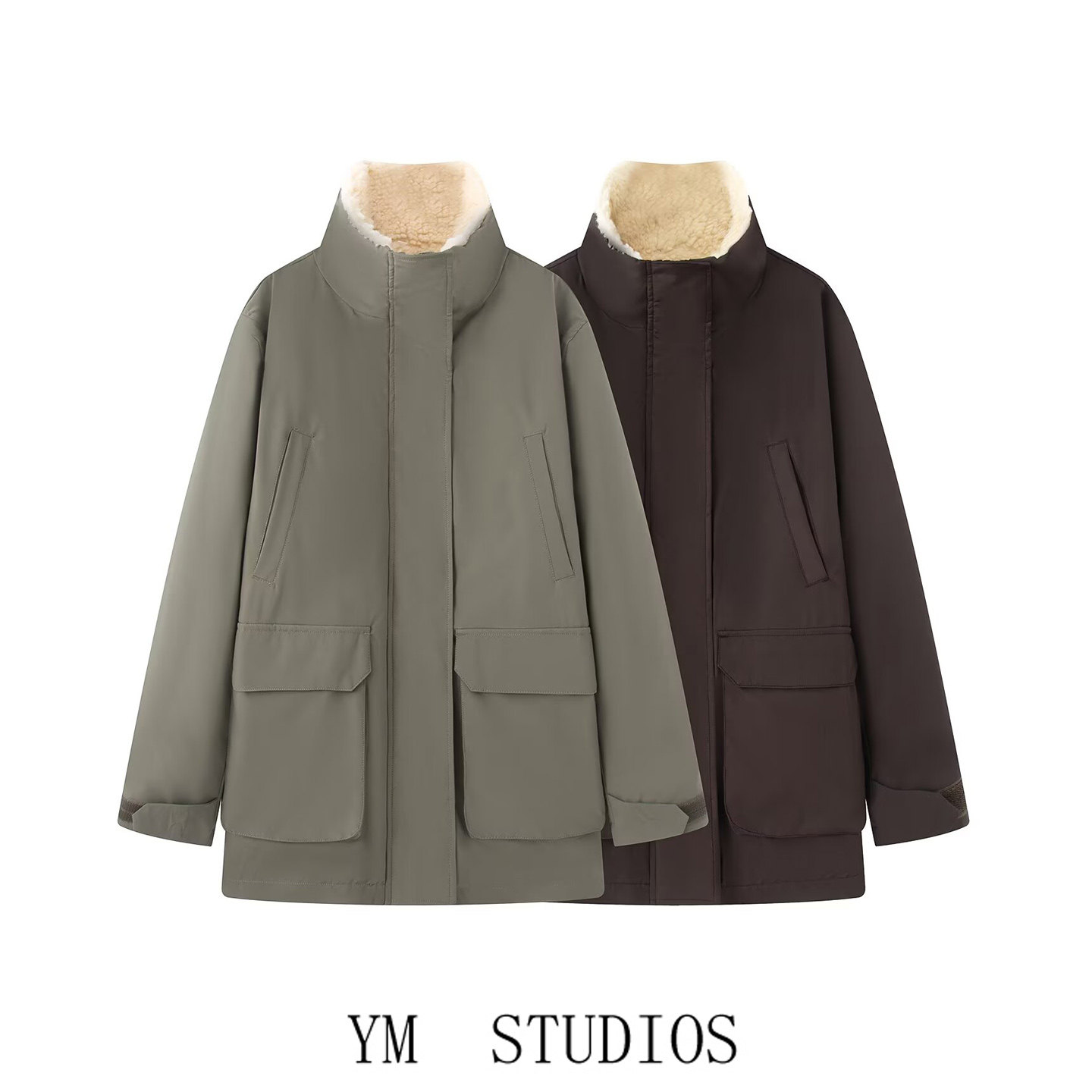 欧美工装毛毛内里加绒保暖派克服