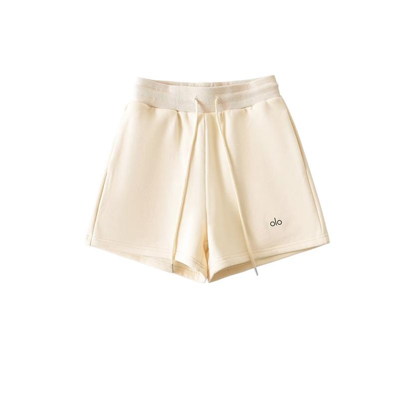 【包邮】美式复古松紧高腰阔腿短卫裤女显瘦休闲裤健身三分裤运动