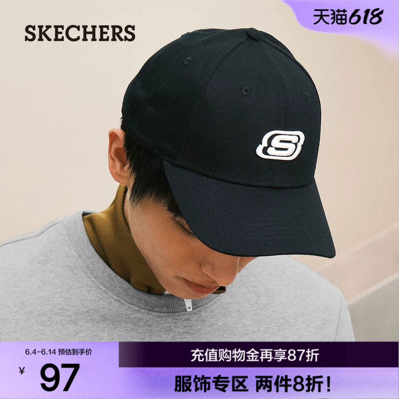 Skechers斯凯奇男女同款休闲鸭舌帽棒球帽百搭时尚潮流休闲帽子