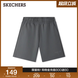 子舒适百搭松紧裤 Skechers斯凯奇2025夏季 休闲针织裤 短裤 腰 新款