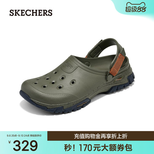 斯凯奇凉鞋一脚蹬男鞋夏季洞洞鞋