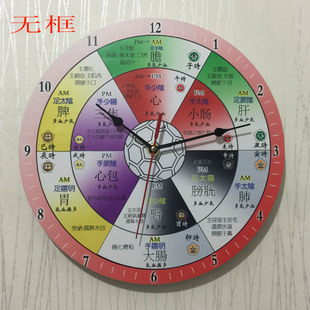 子午流注养生挂钟中式足道八卦风水时钟中医装饰石英钟静音钟表