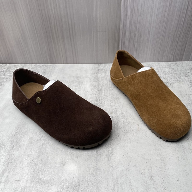 真皮磨砂皮套脚平底鞋2026春秋季新款断码处理女鞋休闲鞋女款单鞋,女鞋,浅口单鞋,淘宝优惠券,粉丝福利购,淘宝优惠卷