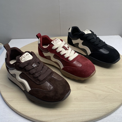 磨砂皮平底鞋2026年新款断码处理工厂直销女鞋舒适厚底休闲单鞋