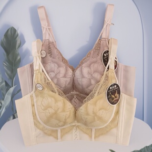 都市丽人正品 AB杯文胸LJC1C5普拉提塑形聚拢提胸无刚圈四排扣内衣