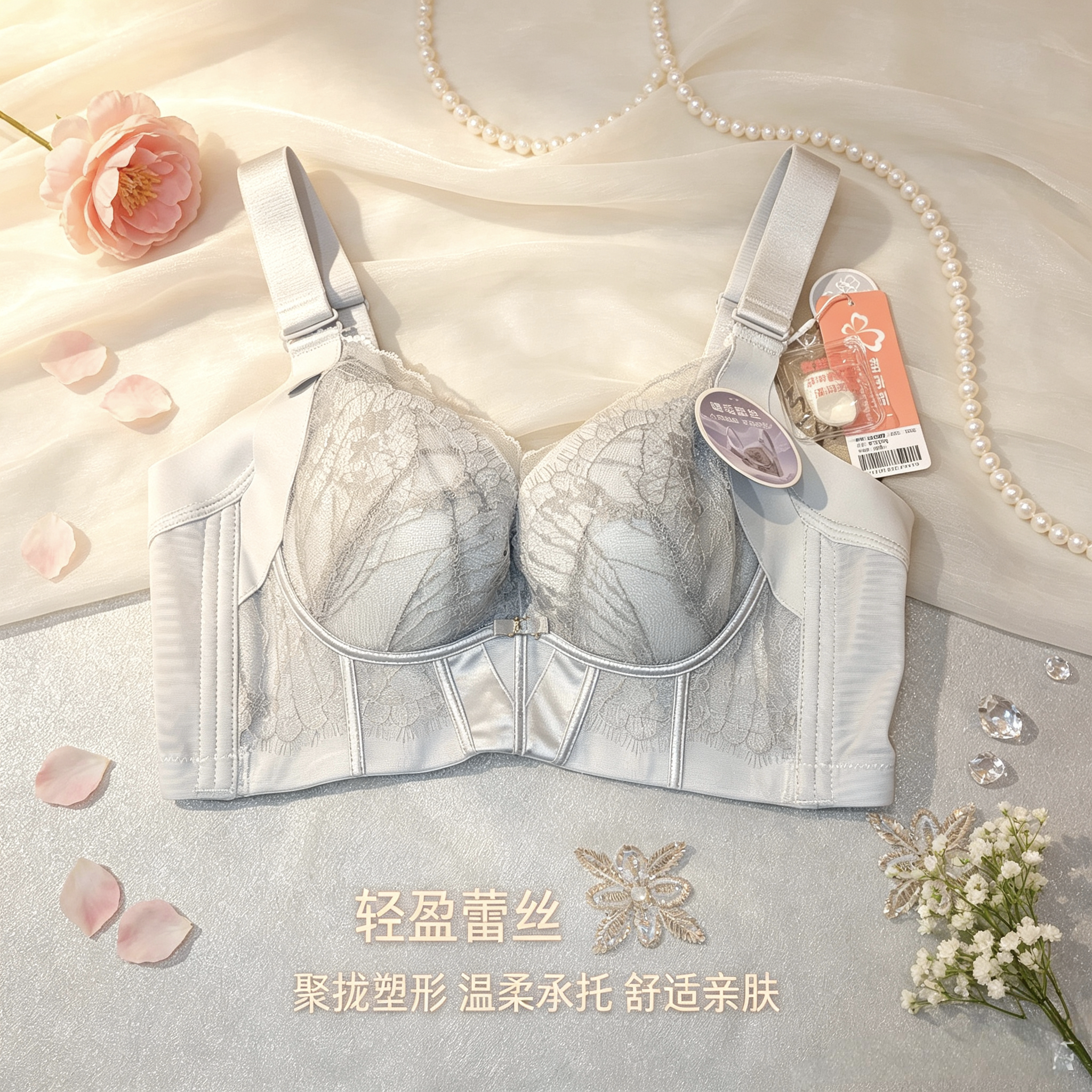 都市丽人正品LJC2K9塑形调整型内衣聚拢B杯软刚圈薄款四排扣文胸