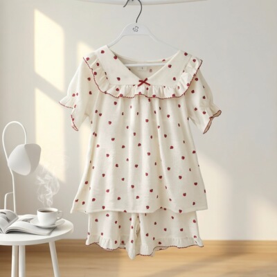 都市丽人夏季女柔软亲肤睡衣套装