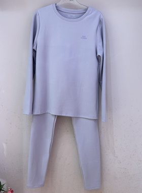 都市丽人LWT9A3女士秋冬新款中厚山茶花暖肤衣简约圆领保暖秋衣裤