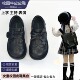子软底女宝女孩软底小黑单鞋 贝然女童校园真皮皮鞋 黑色白色演出鞋