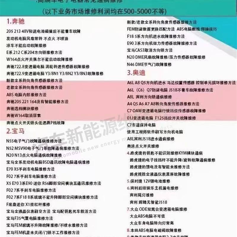 2022年阳光高峰汽车电子培训课程+方向机培训课程+实操课程