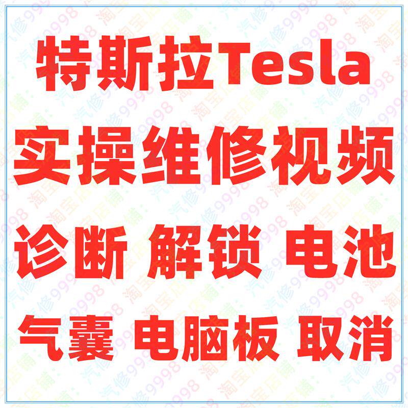 Tesla实操2024年特斯拉事故车实操维修课程7节诊断解锁电池气囊