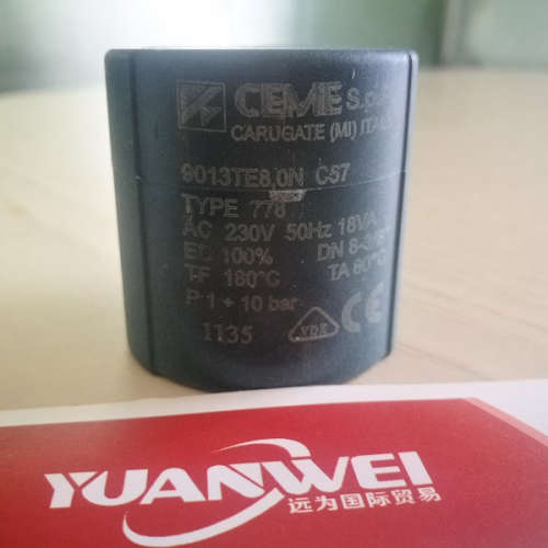 意大利CEME电磁阀线圈9013TE80N C57 Type 778 AC230V