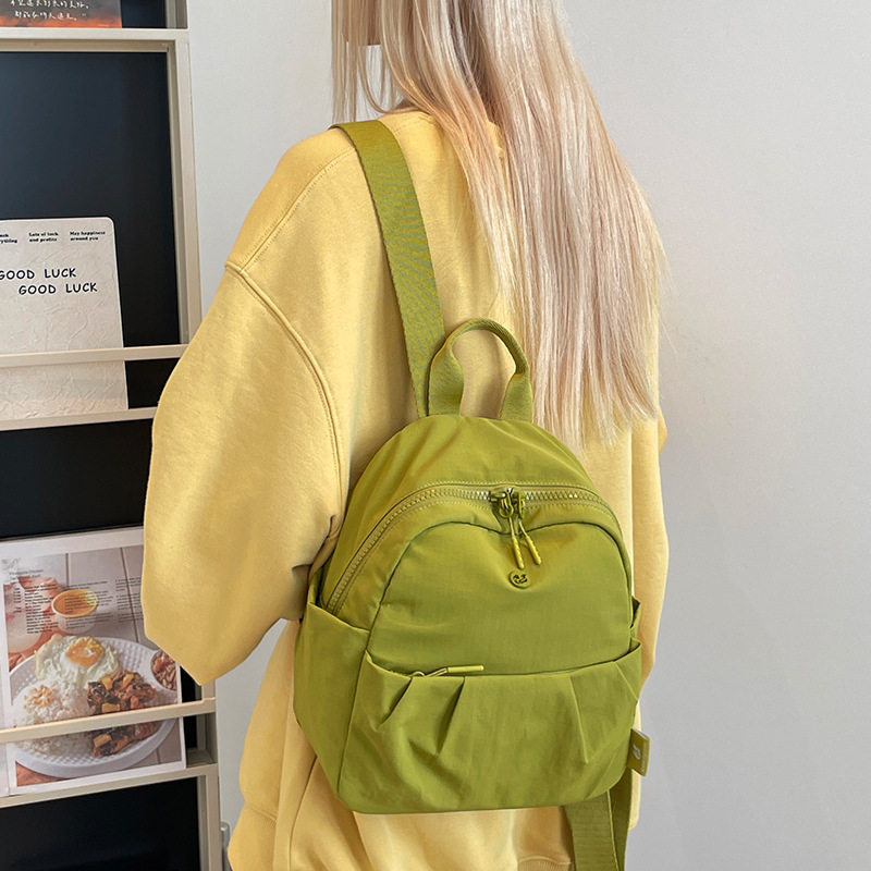 Colorful Fox定制帆布双肩包女2026新款休闲通勤包尼龙小背包跨境