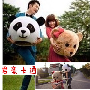大熊猫泰迪熊行走卡通人偶服装婚纱摄影道具玩偶头套演出现货