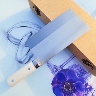 飞云作白二钢菜刀日本进口高碳不锈钢象牙柄厨师刀中式手工主厨刀