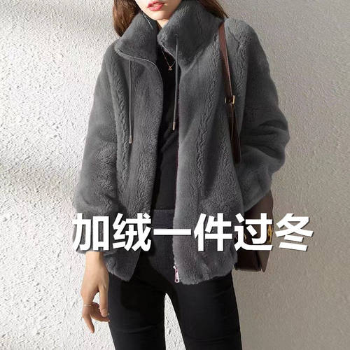 冬季双面珊瑚绒外套中老年妈妈上衣家居服休闲外穿加绒加厚卫衣女