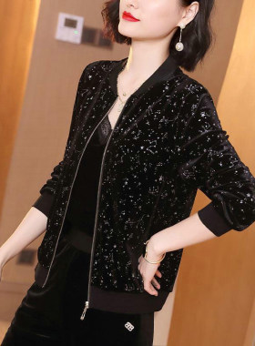 棒球服洋气外套女春秋2025夏装宽松大码开衫百搭短款雪纺防晒衣女