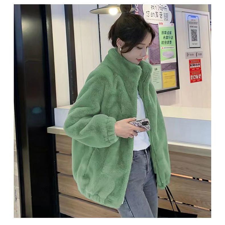 2024秋冬季加肥加大码女装胖mm双面毛绒卫衣加绒加厚珊瑚绒外套女