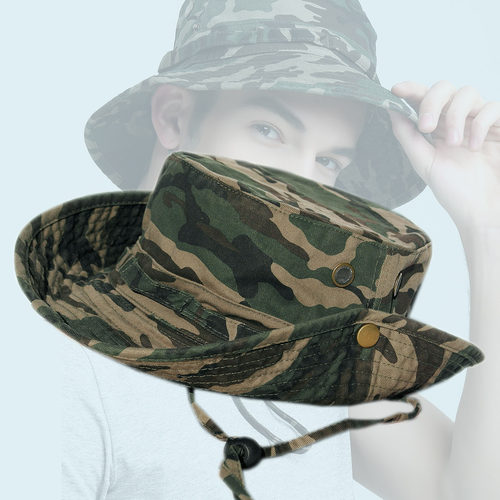 遮阳大头春夏秋钓鱼户外迷彩盆帽