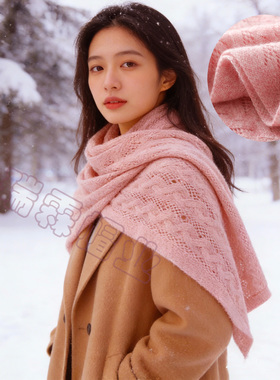 山羊绒秋冬新款女高端情侣围巾
