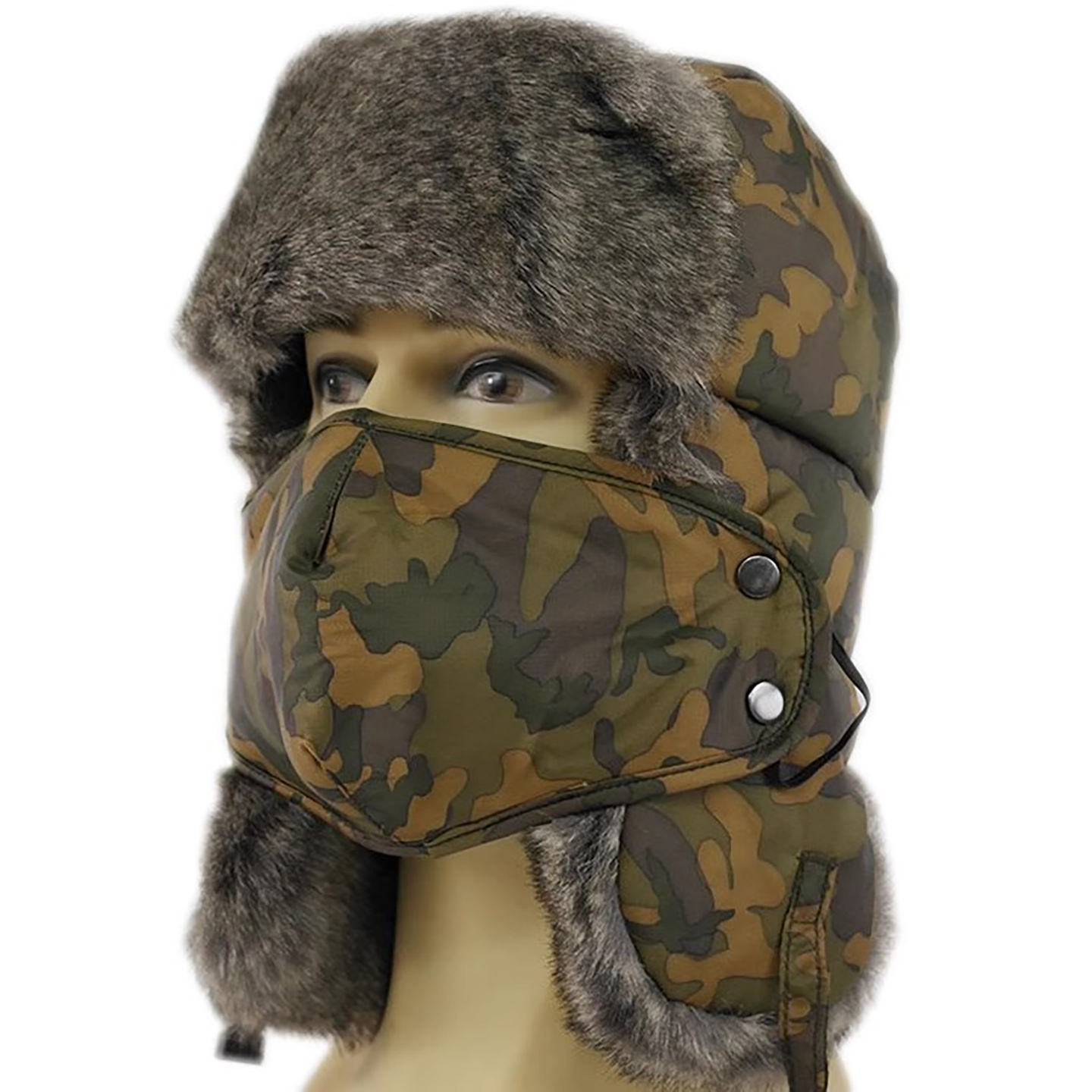 骑车雷锋帽子户外潮寒流加厚保暖防风防水东北帽子男护耳棉冷帽冬