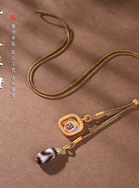 藏式手工编织扎基拉姆唐卡项链