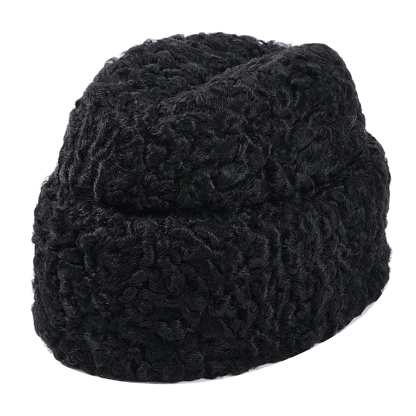 外贸新款大气皮草帽子中老年男款羊羔总统帽子冬季整皮保暖帽法式