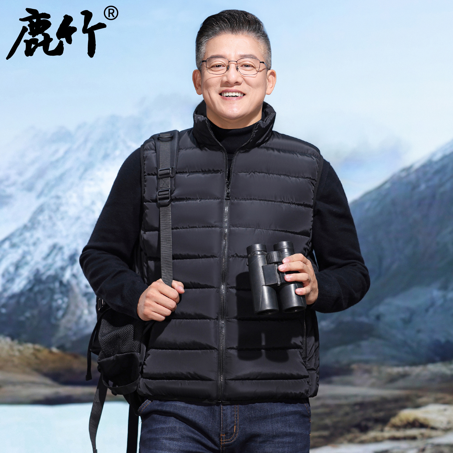爸爸加厚夹棉马甲2025新款中年男士外穿大码背心中老年人男装外套