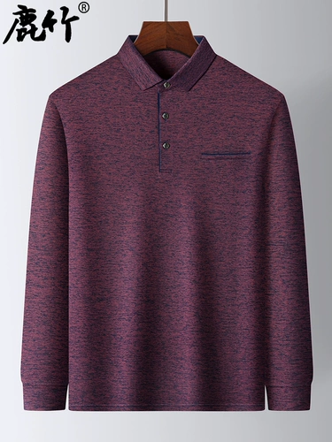 Осенний лонгслив, мужская футболка polo для отдыха, для мужчины среднего возраста
