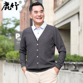 假两件打底衫 领长袖 春秋款 衬衫 t恤中老年宽松上衣 中年男士 爸爸装