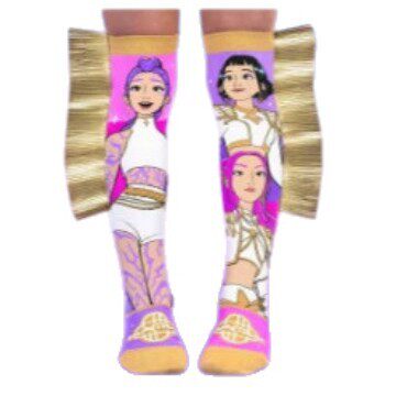 跨境卡通女团女童小腿袜Free size 3D Cartoon socks kids knee
