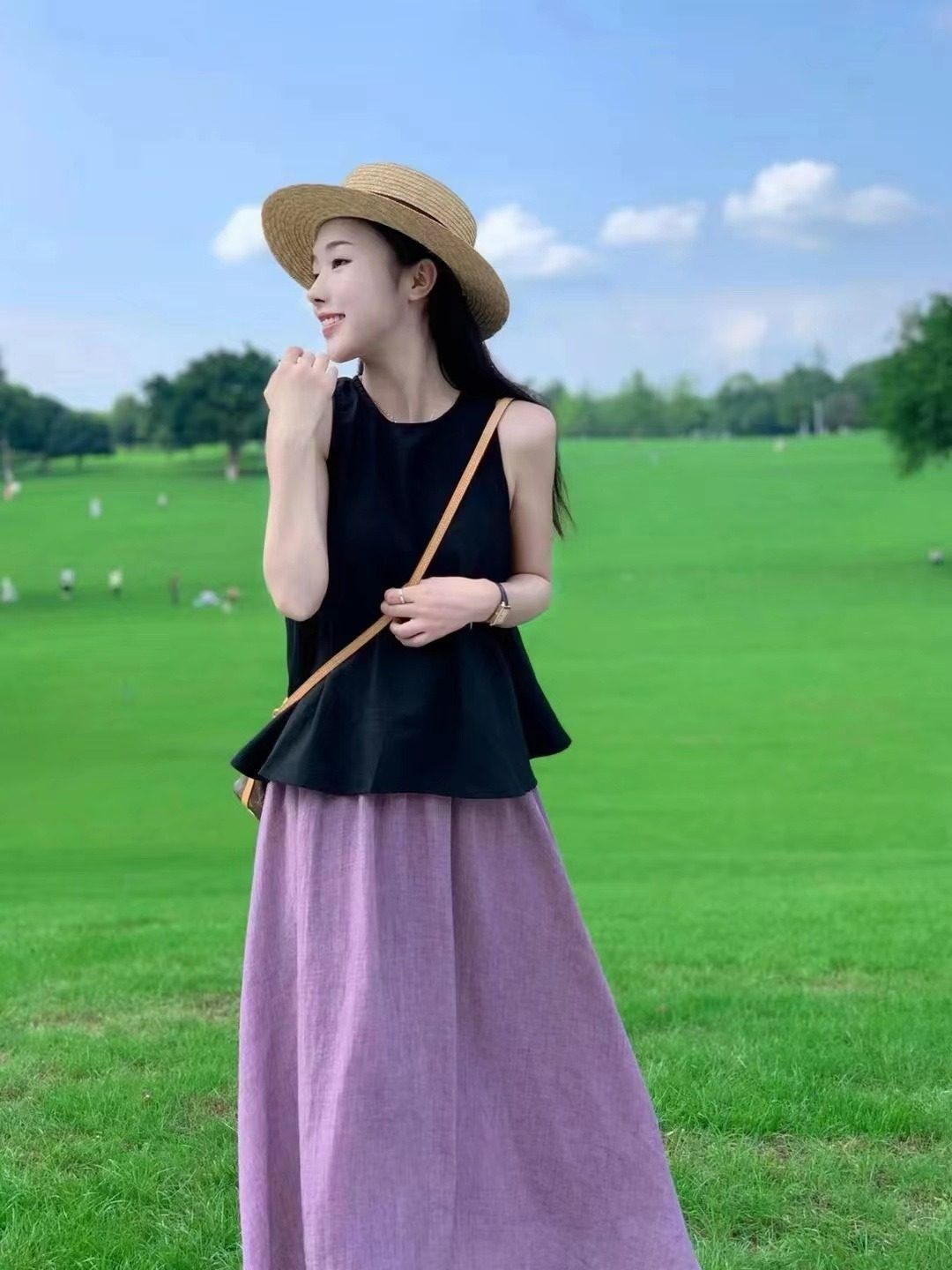 小个子多巴胺盐系轻熟半身裙