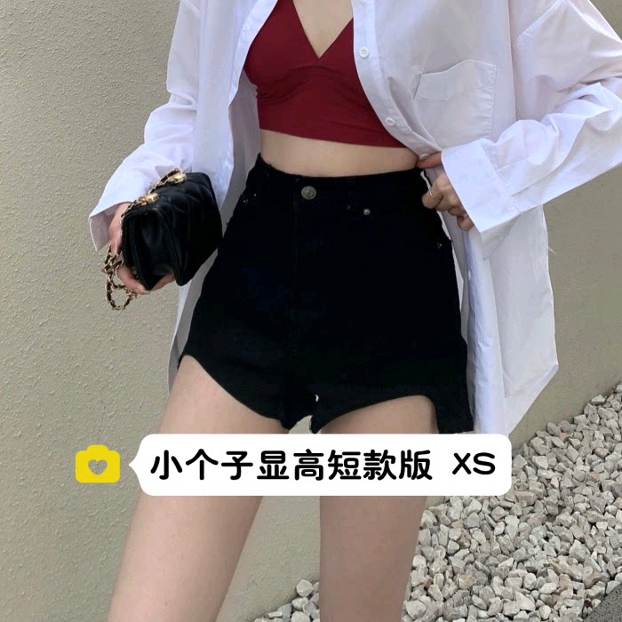 145小个子辣妹高腰显瘦超短裤