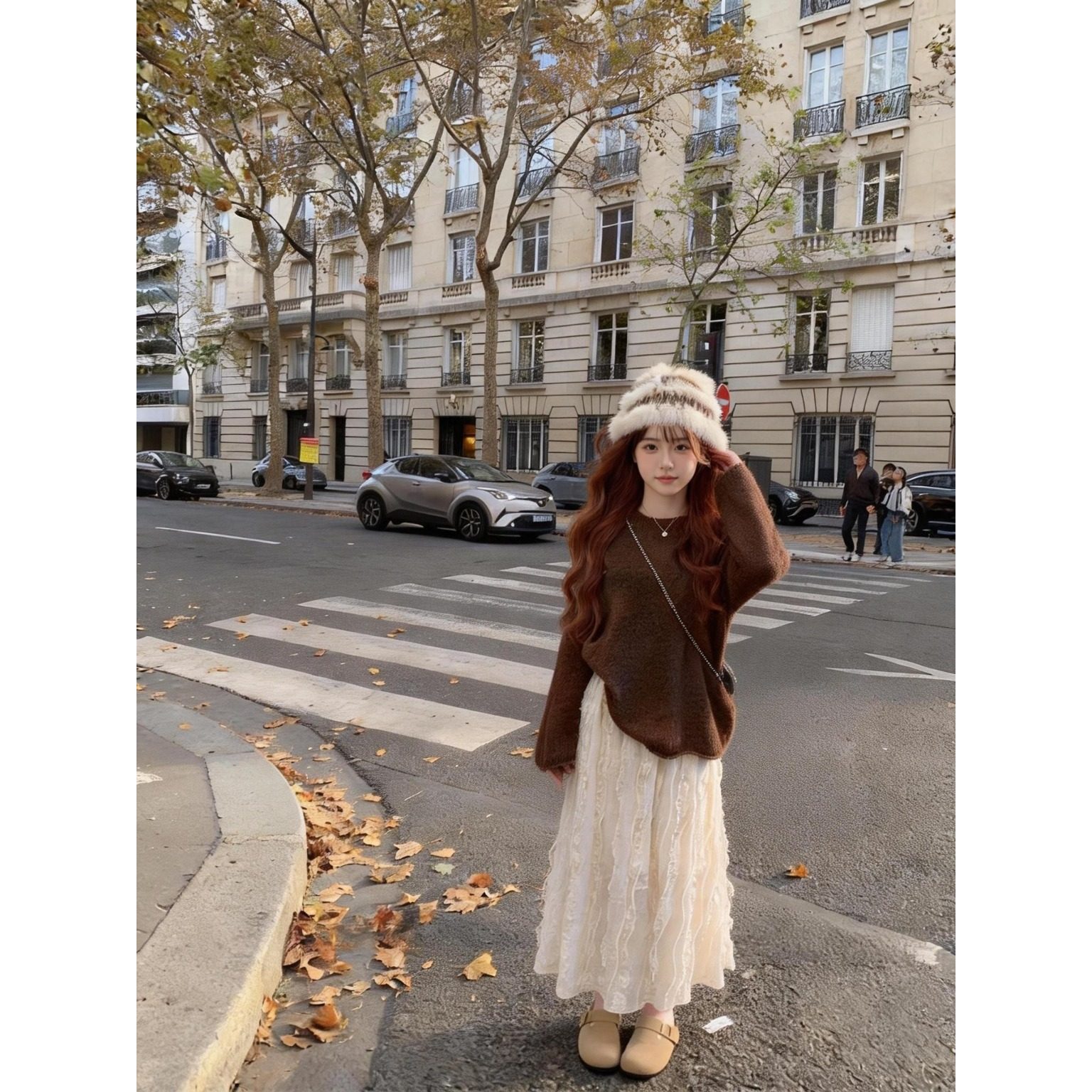 小矮个子肌理感蕾丝半身裙法式温柔风145CM高腰中长裙显瘦a字裙XS